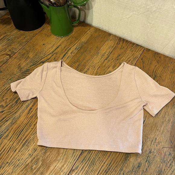 Pink Ribbed Crop Top – Wilfred free  (XS) - Picture 6 of 6